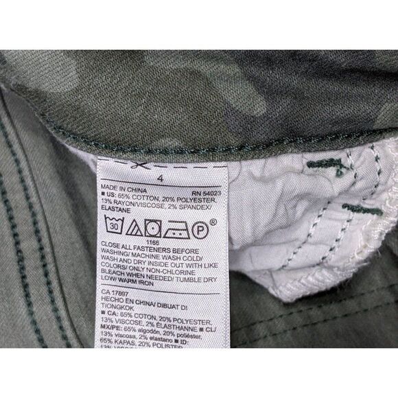 (3/$35) Old Navy Womens Size 4 Camouflage Camo Rockstar Olive Green Skinny Jeans - Picture 5 of 10
